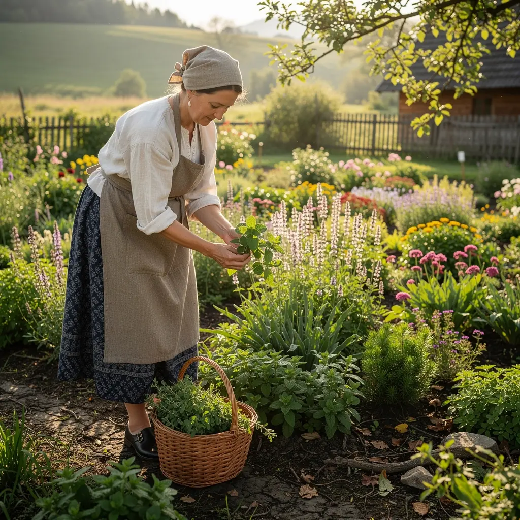 Ručne zbierané bylinky na bielom pozadí