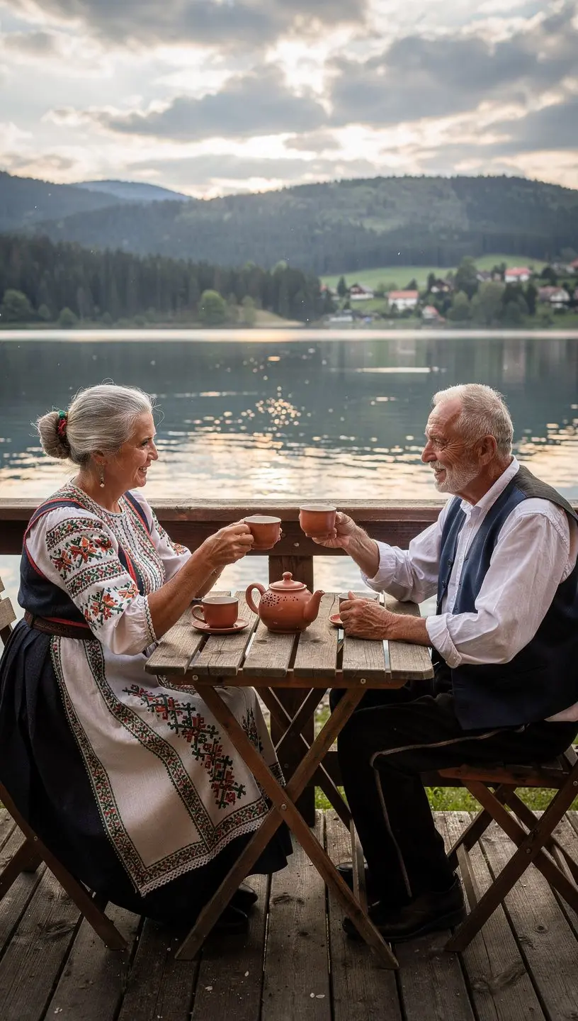 Detailný záber na čajové lístky, ktoré sa máčajú vo vriacej vode.