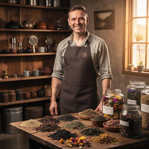 Zelený čaj s prírodnými bylinkami a kvetmi, pripravený v tradičnej slovenskej šálke.