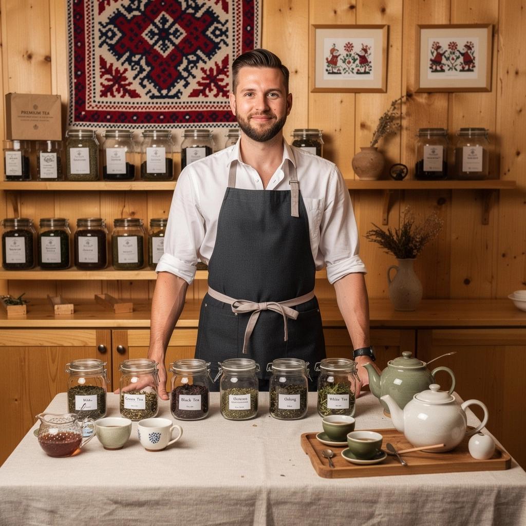 Záber na rodinu, ktorá si vychutnáva teplý čaj v útulnom prostredí domácnosti.